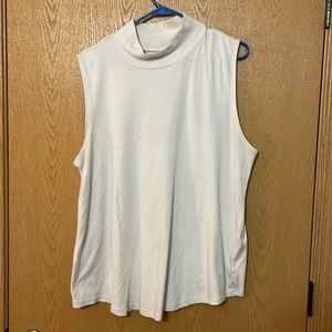 White Sleeveless Croft & Barrow Turtleneck